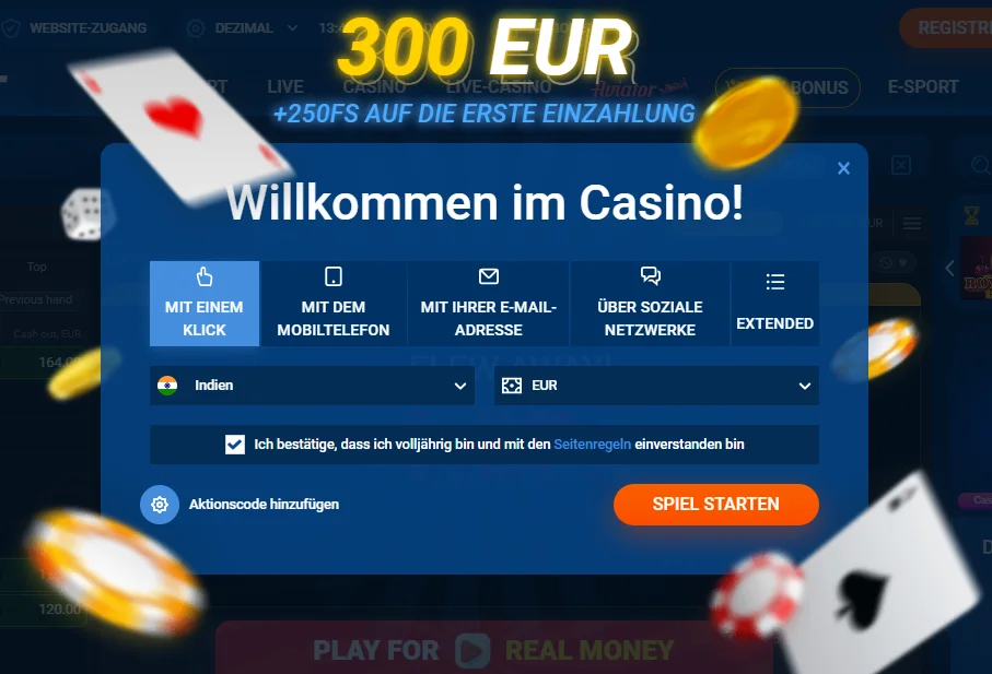 Registrierung Mostbet Casino Deutschland
